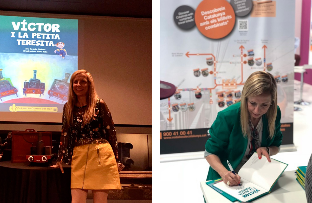 Ana Grande presentant i firmant el seu llibre infantil 'Víctor i la Petita Teresita'