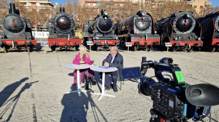 Entrevistas televisivas para varias cadenas de Cataluña en el MFC